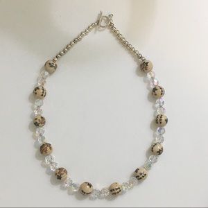 Swarovski Crystal Asian Beaded Sterling Necklace